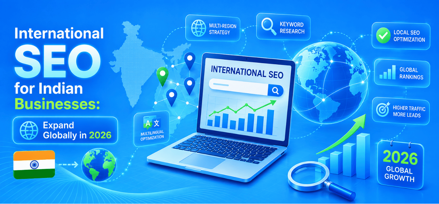 International SEO for Indian businesses expanding globally in 2026 with keyword research, multilingual optimization, hreflang, and global rankings