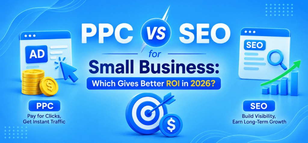 PPC vs SEO for small businesses: comparing ROI, instant traffic, and long-term growth in 2026