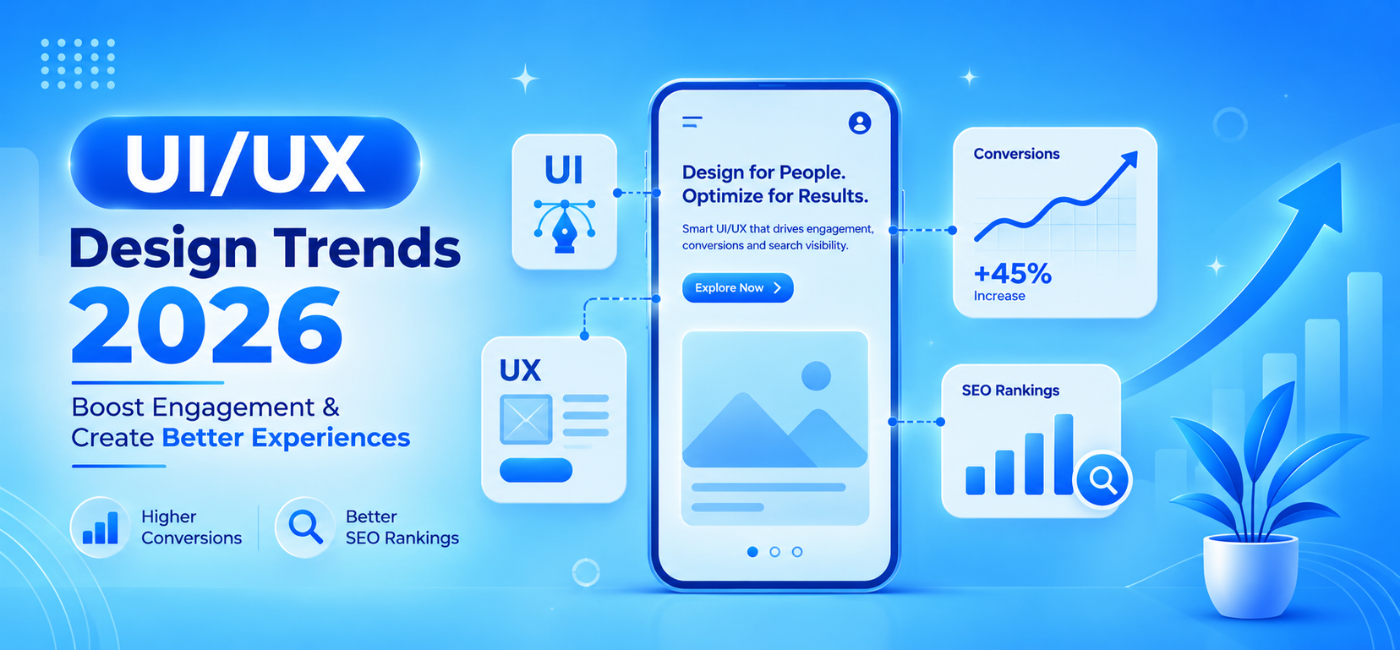 UI/UX design trends 2026 for improving user engagement, conversions, and SEO rankings
