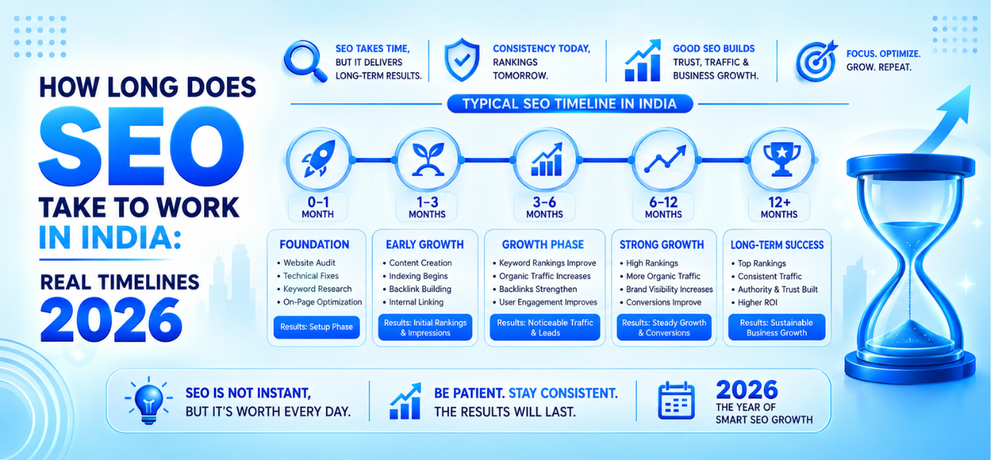 How long does SEO take to work in India? Real SEO timelines for 2026